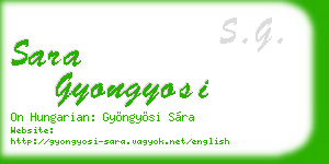 sara gyongyosi business card
