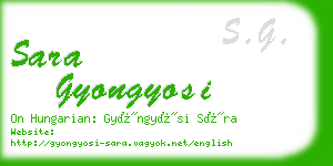 sara gyongyosi business card